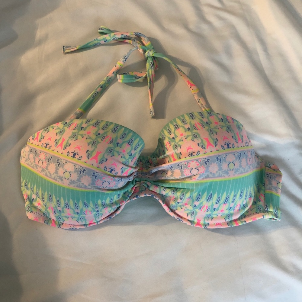 Victoria’s Secret padded pastel bandeau bikini top